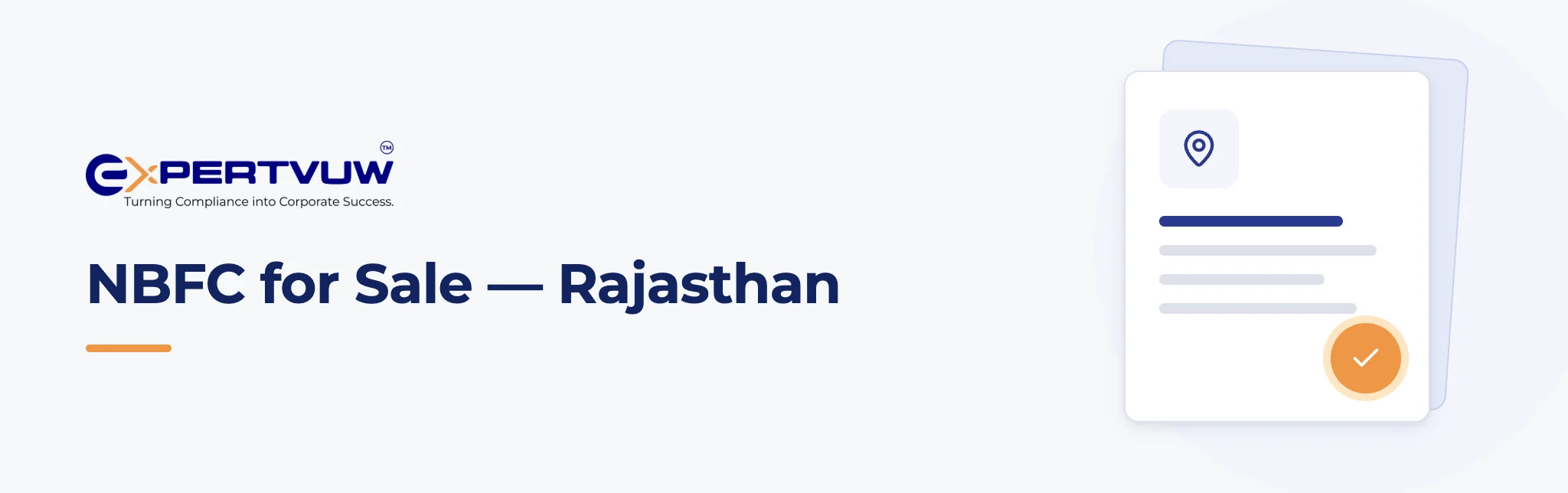NBFC for Sale — Rajasthan – Expertvuw